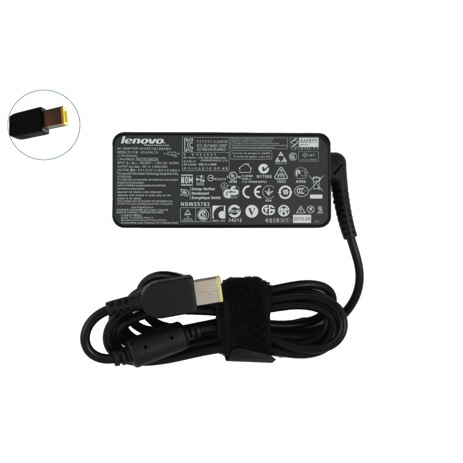 Lenovo ThinkPad E560 Notebook Adaptör 20V 2.25A 45W Orjinal