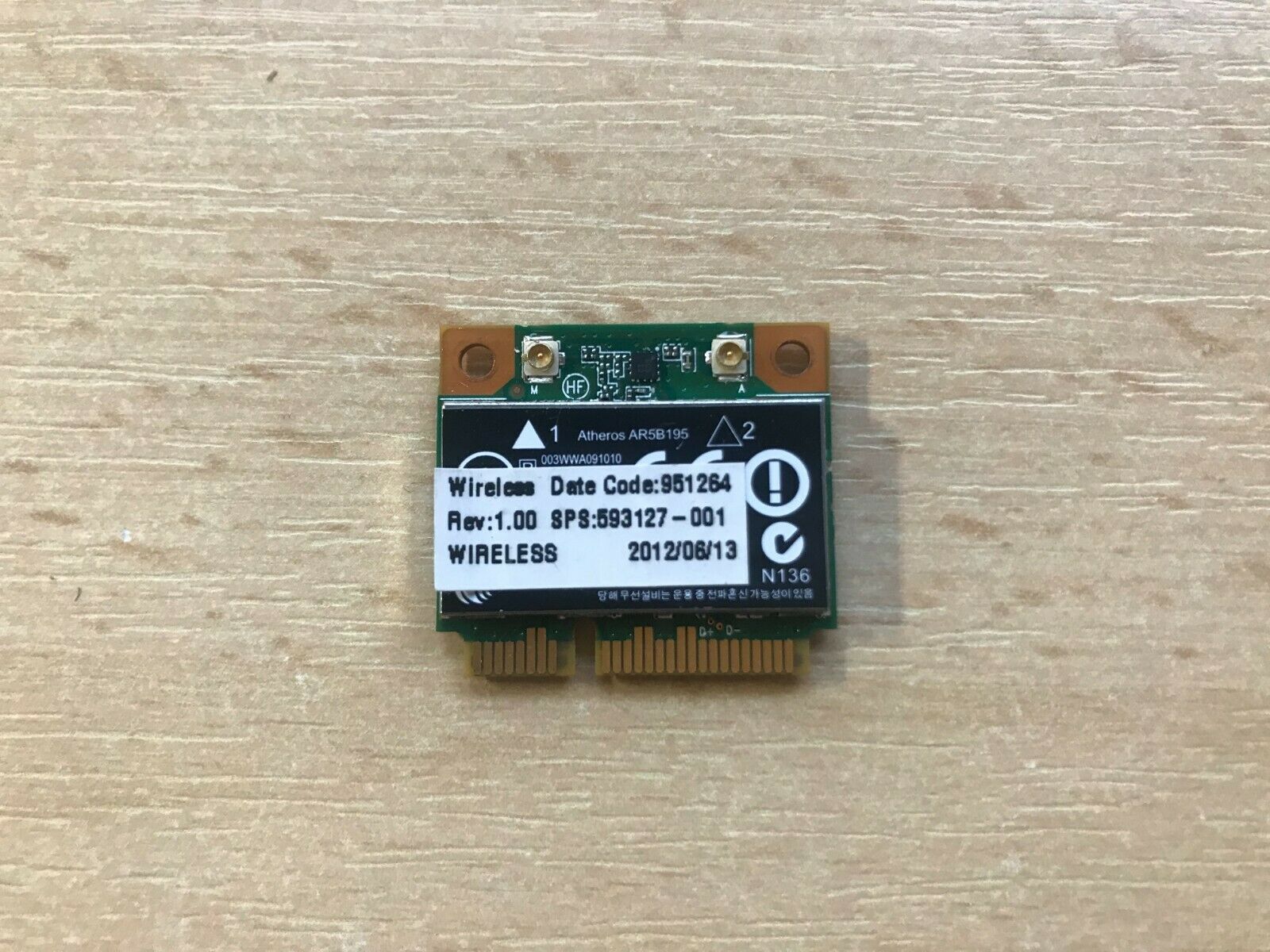 Atheros AR5B195 593127-001 WCBN606AH-H1 Wireless