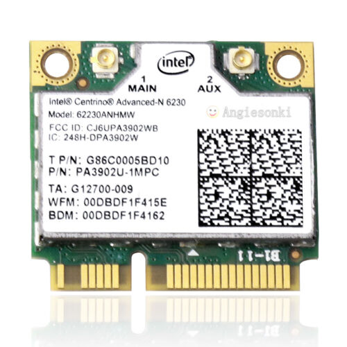 intel centrino advanced-n 62230ANHMW 6230 Wireless+ BLUETOOTH 3.0 WiFi WLAN CARD