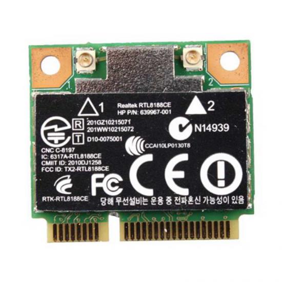 150Mbps WiFi Mini PCI-E ağ kartı HP Realtek RTL8188CE kablosuz N 802.11 B/G/N 640926-001 639967-001