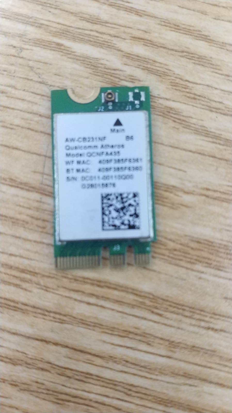 Qualcomm Atheros QCNFA435 kablosuz bluetooth 4.1 Wifi Kart