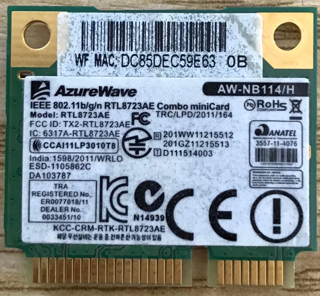 AzureWave AW-NB114H WIFI/Bluetooth 2.4 GHz KARTI