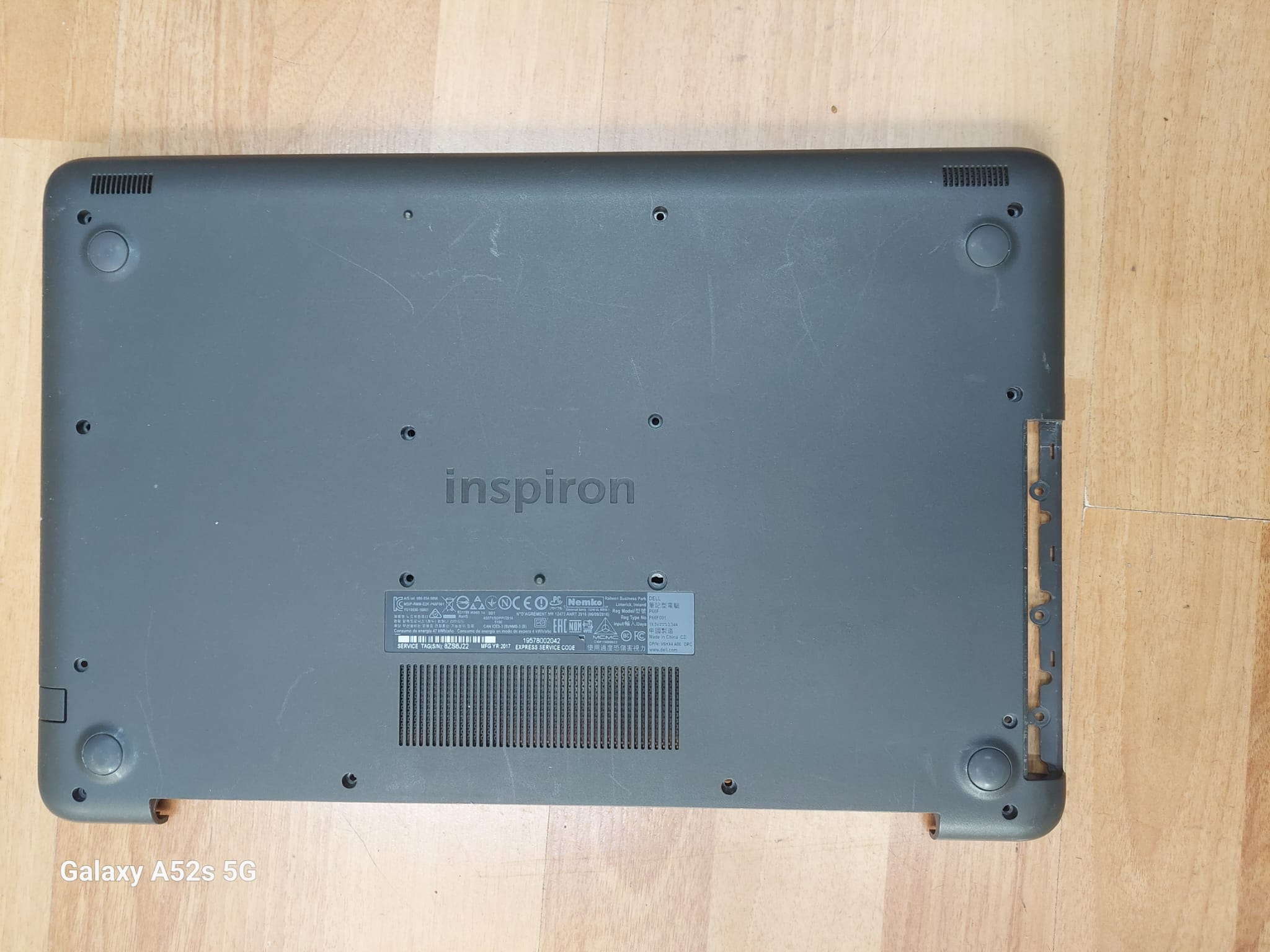 Dell inspiron P66F P66F001 Alt Kasa Alt Kapak